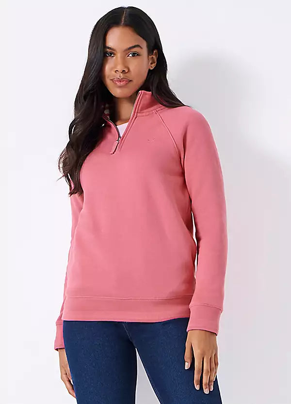 Crew Half Zip Sweatshirt Rptrerose