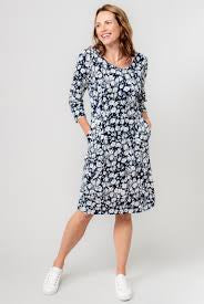 Uplands Dress 3/4 sleeve Prairie